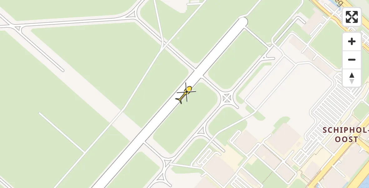 Vluchtroute Politiehelikopter van Schiphol naar Schiphol