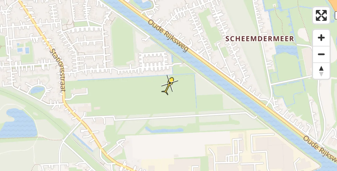 Routekaart van de vlucht: Lifeliner 4 naar Scheemda