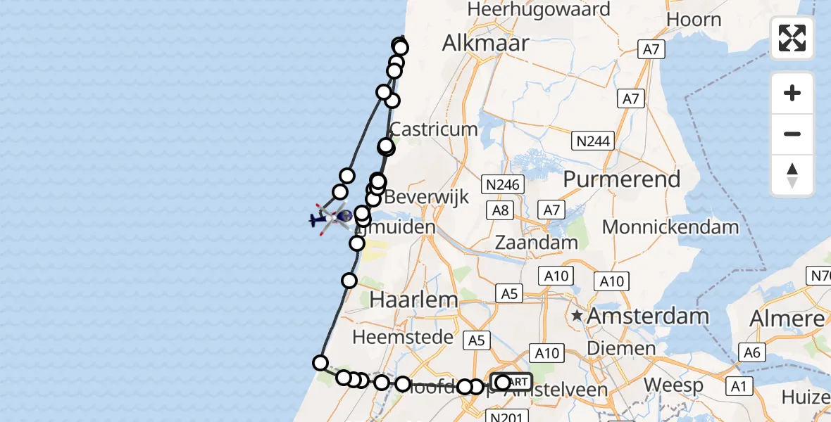 Vluchtroute Politiehelikopter Schiphol - , 31 mei 2023, 13:54