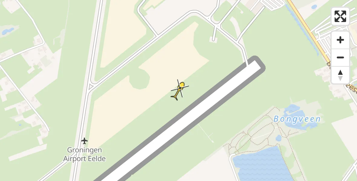 Routekaart van de vlucht: Lifeliner 4 naar Groningen Airport Eelde