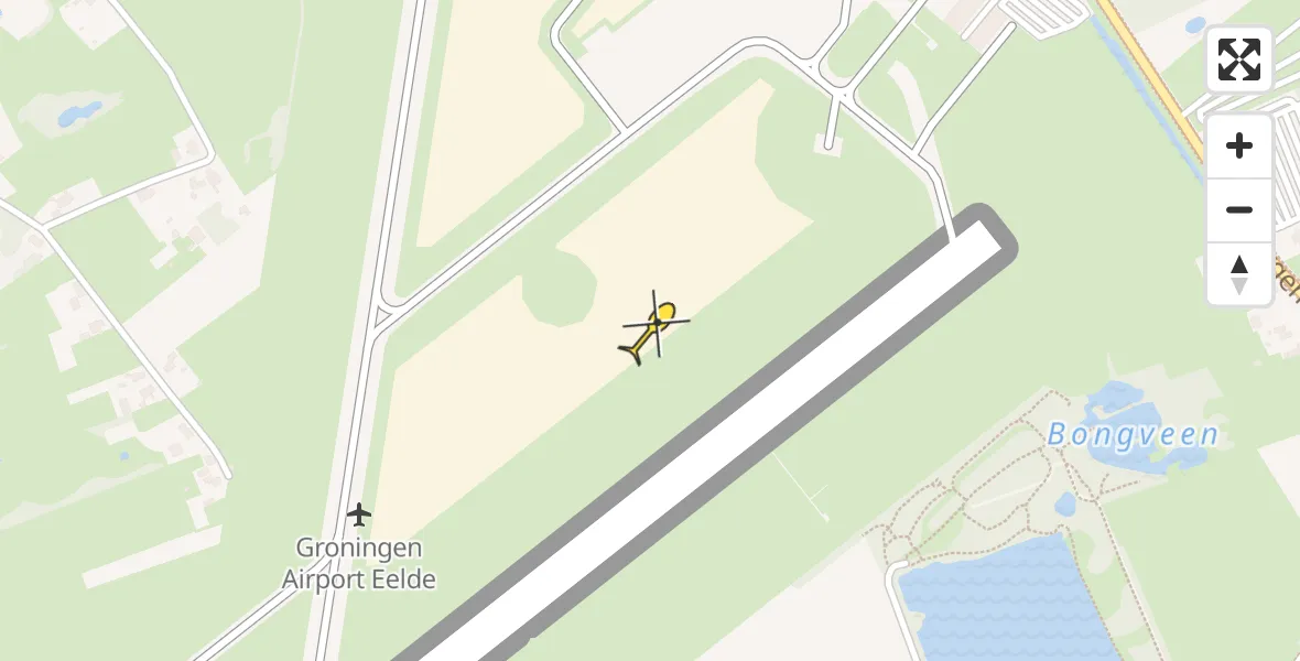 Routekaart van de vlucht: Lifeliner 4 naar Groningen Airport Eelde