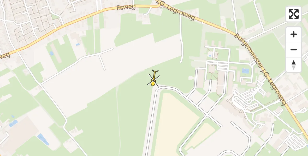 Routekaart van de vlucht: Lifeliner 4 naar Groningen Airport Eelde