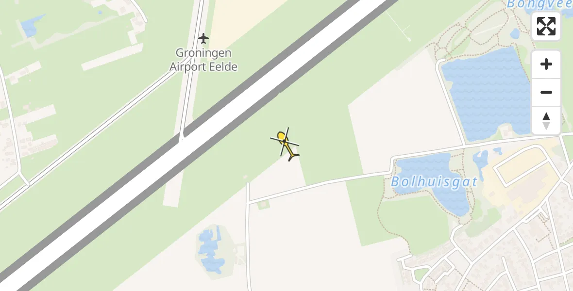 Routekaart van de vlucht: Lifeliner 4 naar Groningen Airport Eelde