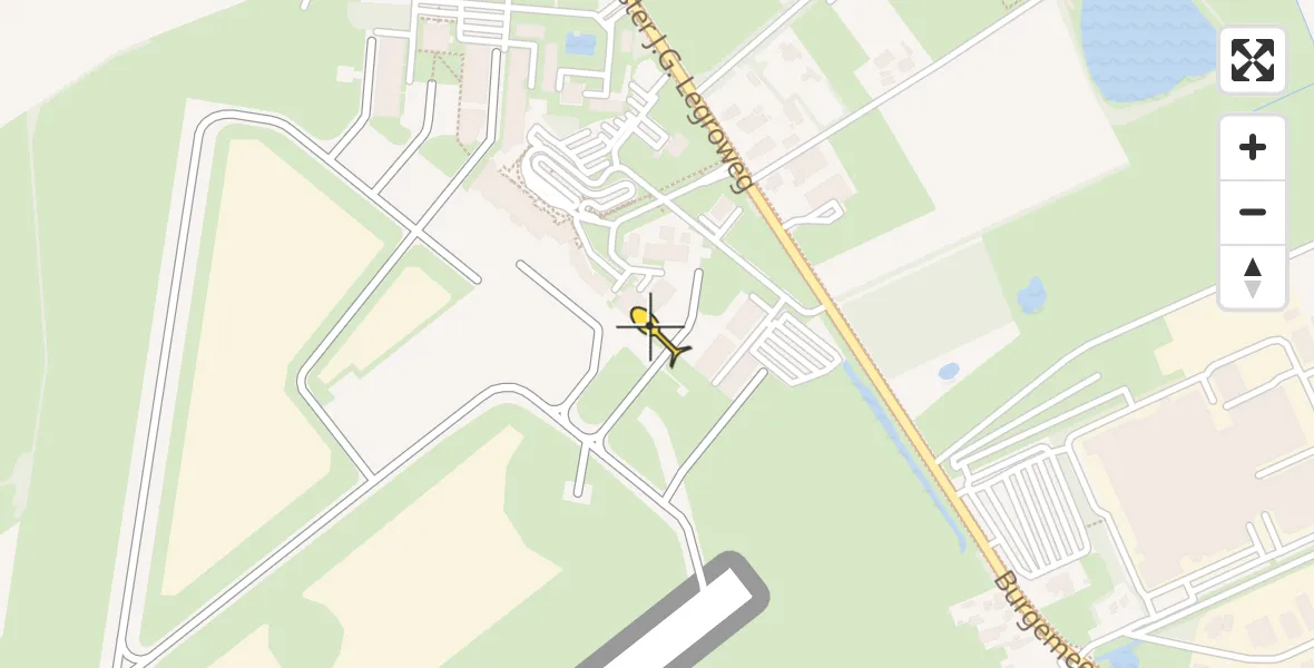 Routekaart van de vlucht: Traumahelikopter naar Groningen Airport Eelde