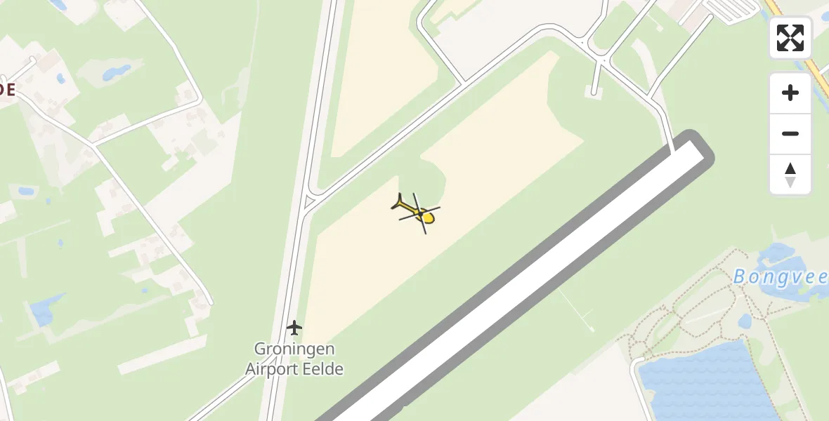 Routekaart van de vlucht: Lifeliner 4 naar Groningen Airport Eelde