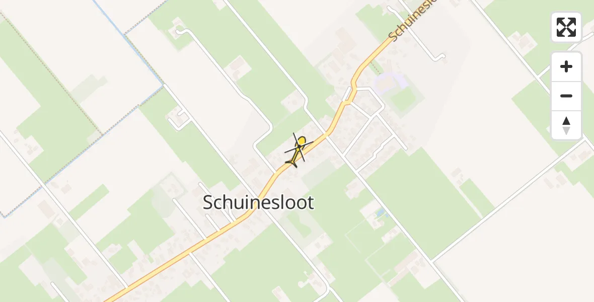 Routekaart van de vlucht: Lifeliner 4 naar Schuinesloot