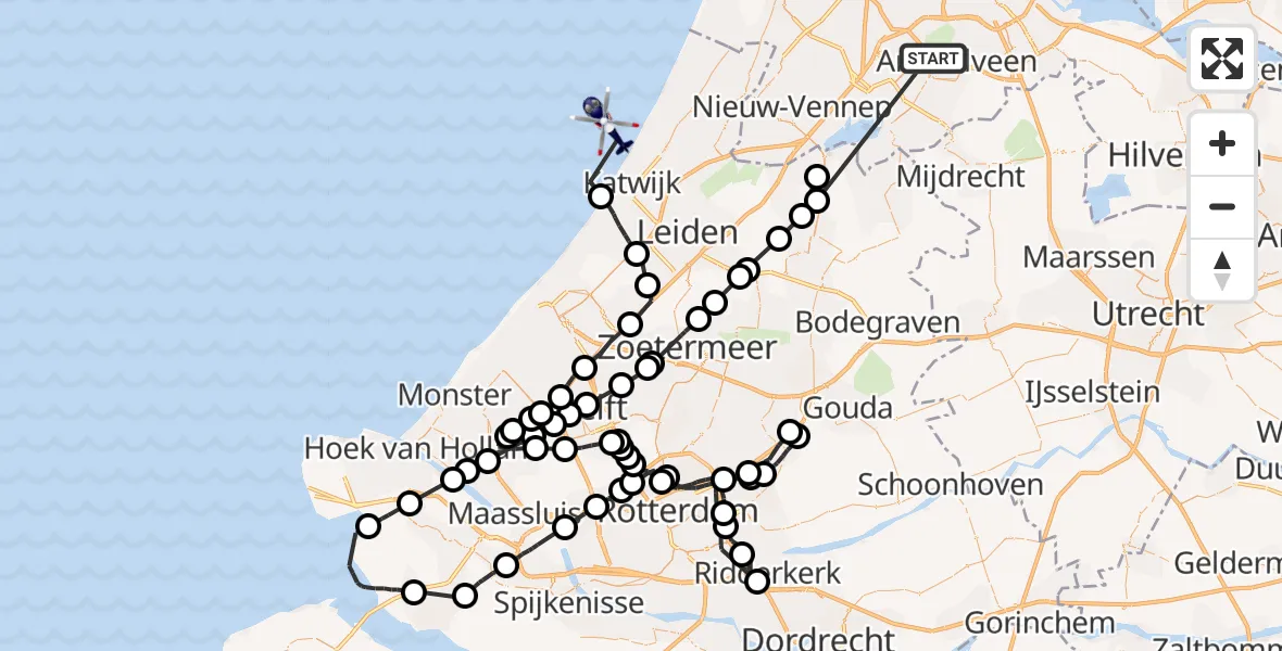 Vluchtroute Politiehelikopter Amstelveen - , 04 juni 2023, 16:13