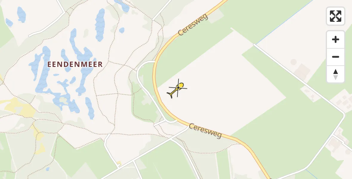 Routekaart van de vlucht: Politiehelikopter naar Bergen