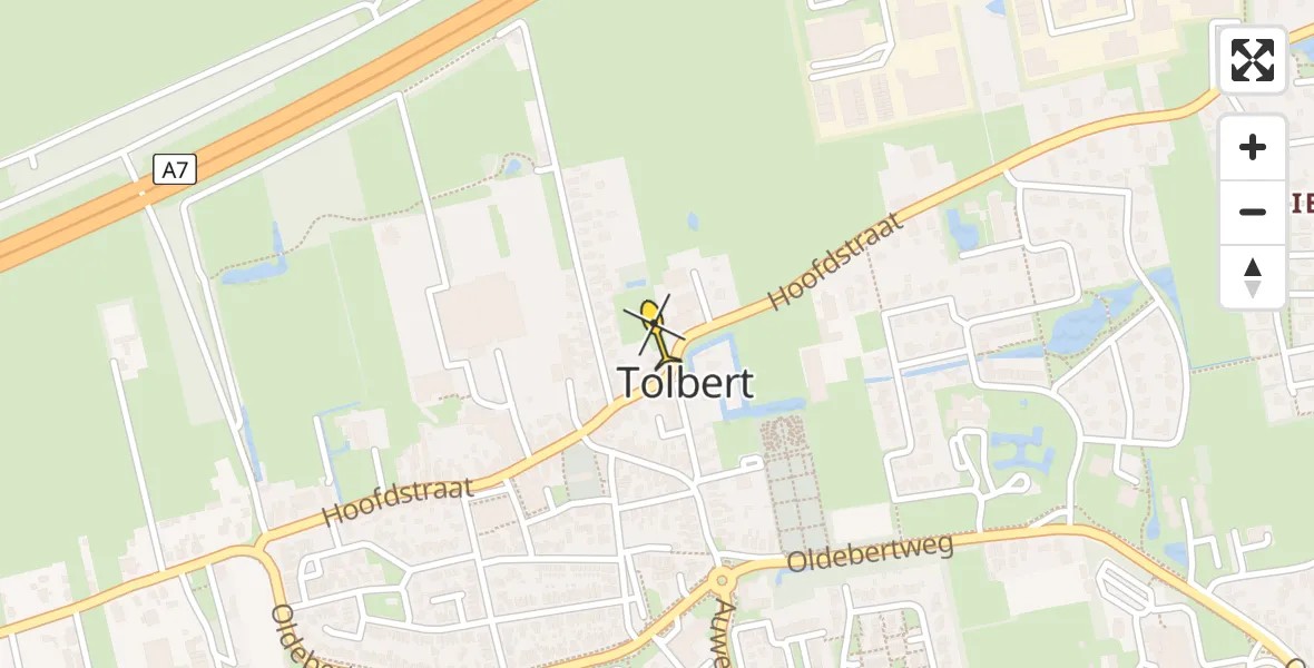 Routekaart van de vlucht: Lifeliner 4 naar Tolbert