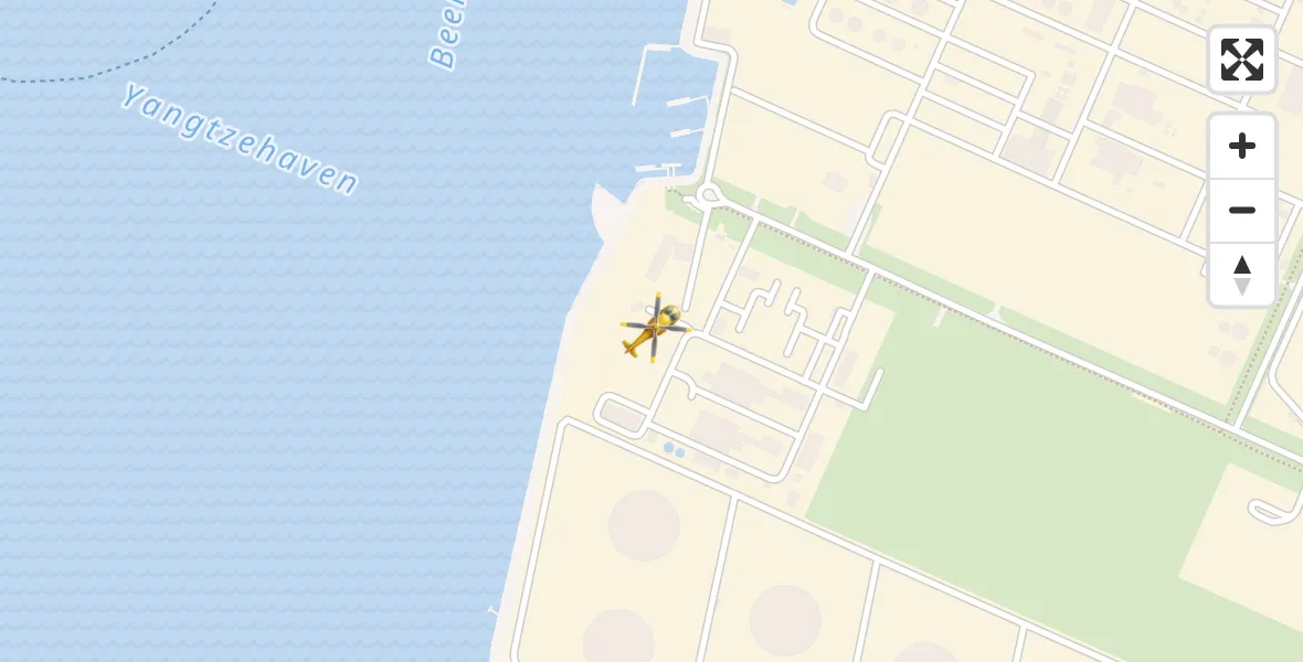 Vluchtroute Traumahelikopter Maasvlakte Heliport - Maasvlakte Heliport, 06 juni 2023, 08:17