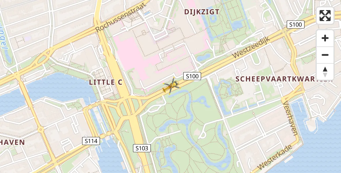 Vluchtroute Traumahelikopter Erasmus MC - Erasmus MC, 06 juni 2023, 09:25
