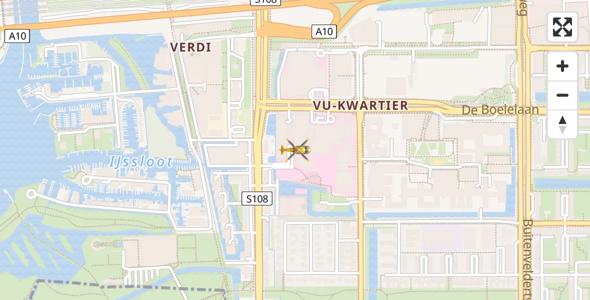 Vluchtroute Traumahelikopter VU Medisch Centrum Amsterdam - VU Medisch Centrum Amsterdam, 06 juni 2023, 10:18