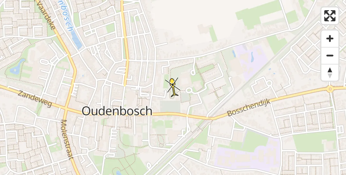 Routekaart van de vlucht: Lifeliner 2 naar Oudenbosch