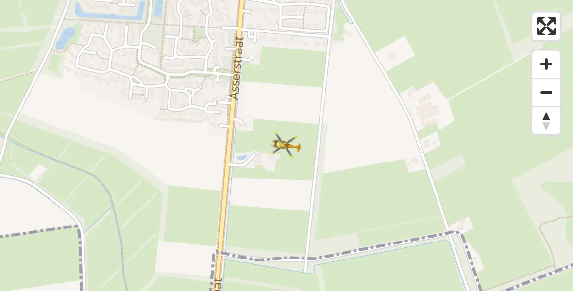 Vluchtroute Traumahelikopter Vries - Vries, 06 juni 2023, 12:10