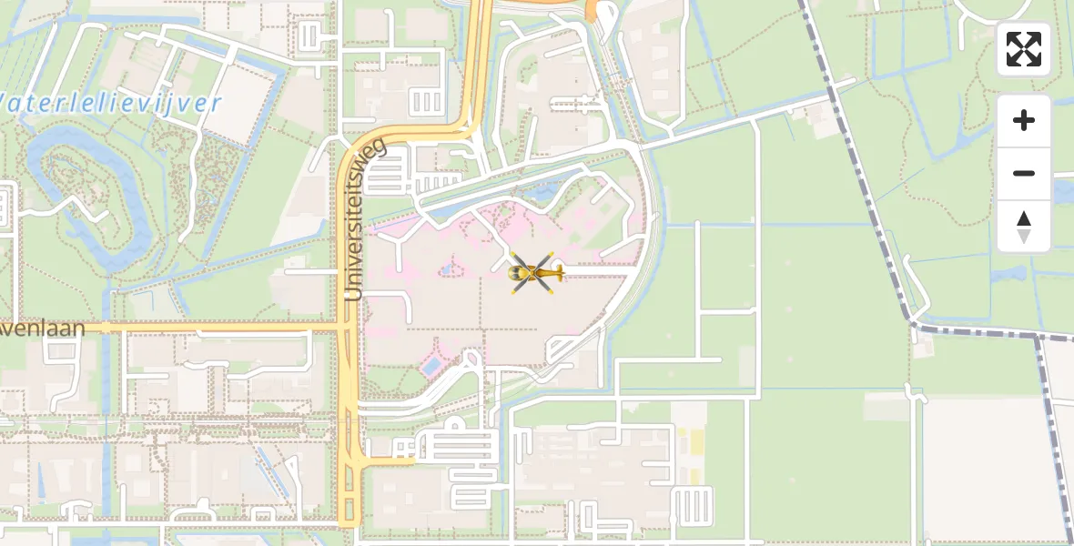 Vluchtroute Traumahelikopter Universitair Medisch Centrum Utrecht - Universitair Medisch Centrum Utrecht, 06 juni 2023, 16:17
