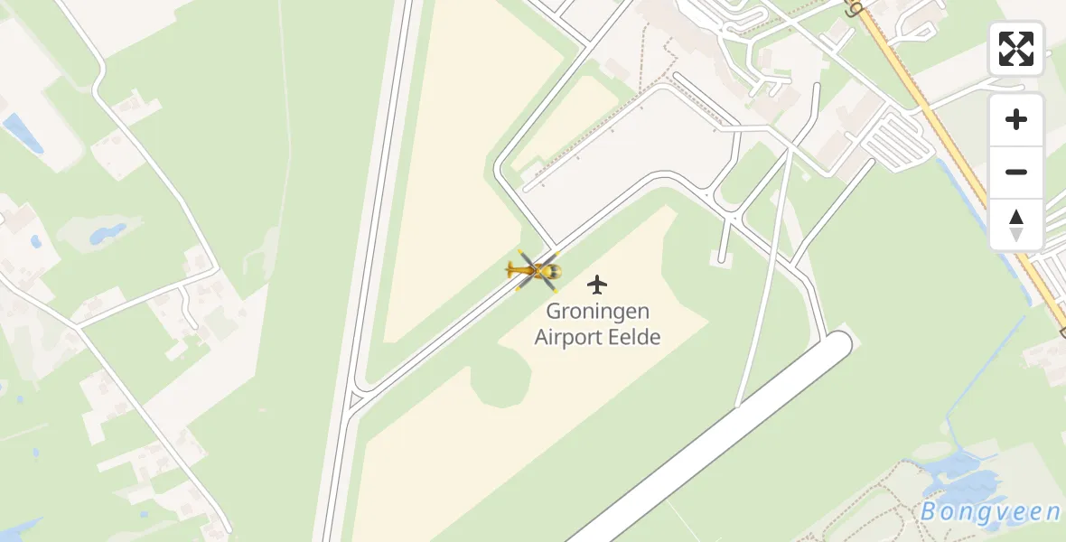Vluchtroute Traumahelikopter Groningen Airport Eelde - Groningen Airport Eelde, 06 juni 2023, 16:44