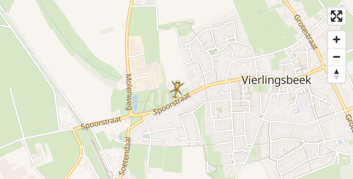 Vluchtroute Traumahelikopter Vierlingsbeek - Vierlingsbeek, 06 juni 2023, 17:29