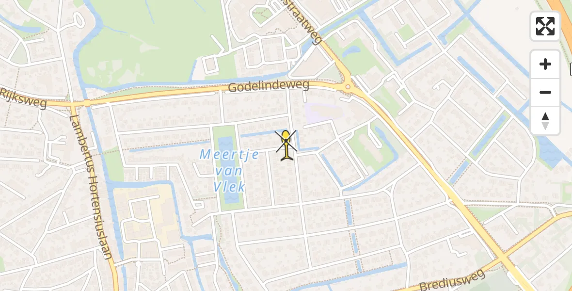 Routekaart van de vlucht: Lifeliner 1 naar Naarden