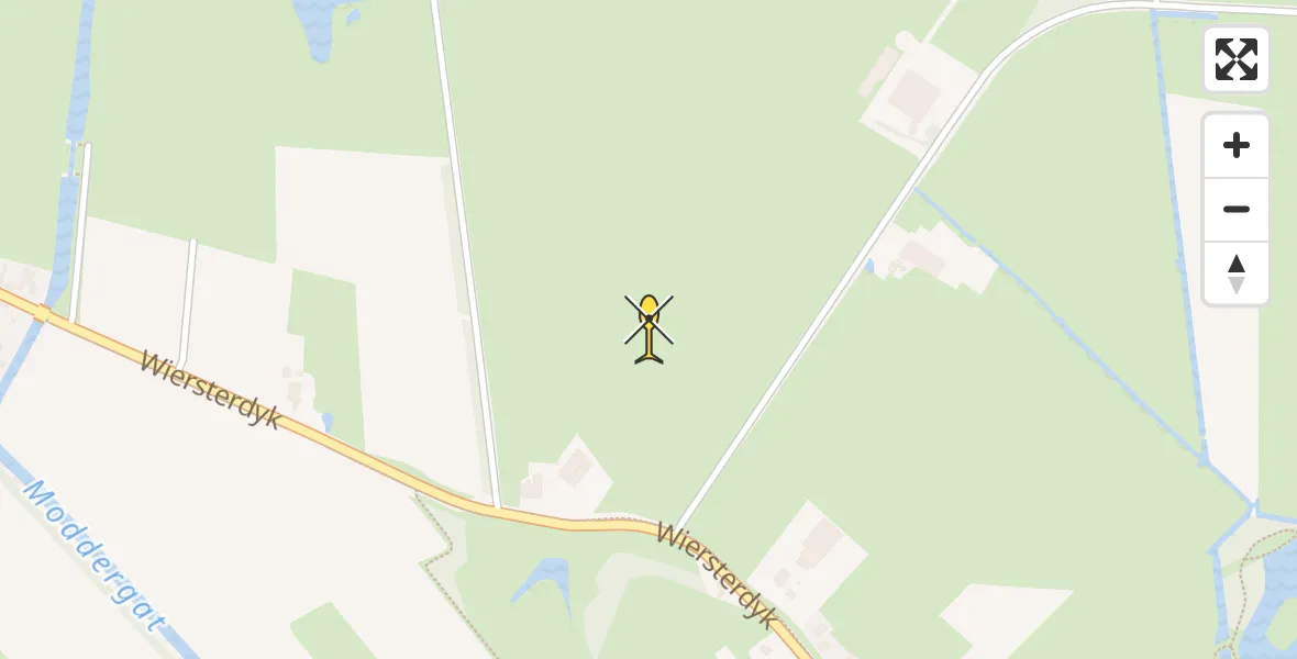 Routekaart van de vlucht: Ambulancehelikopter naar Berltsum