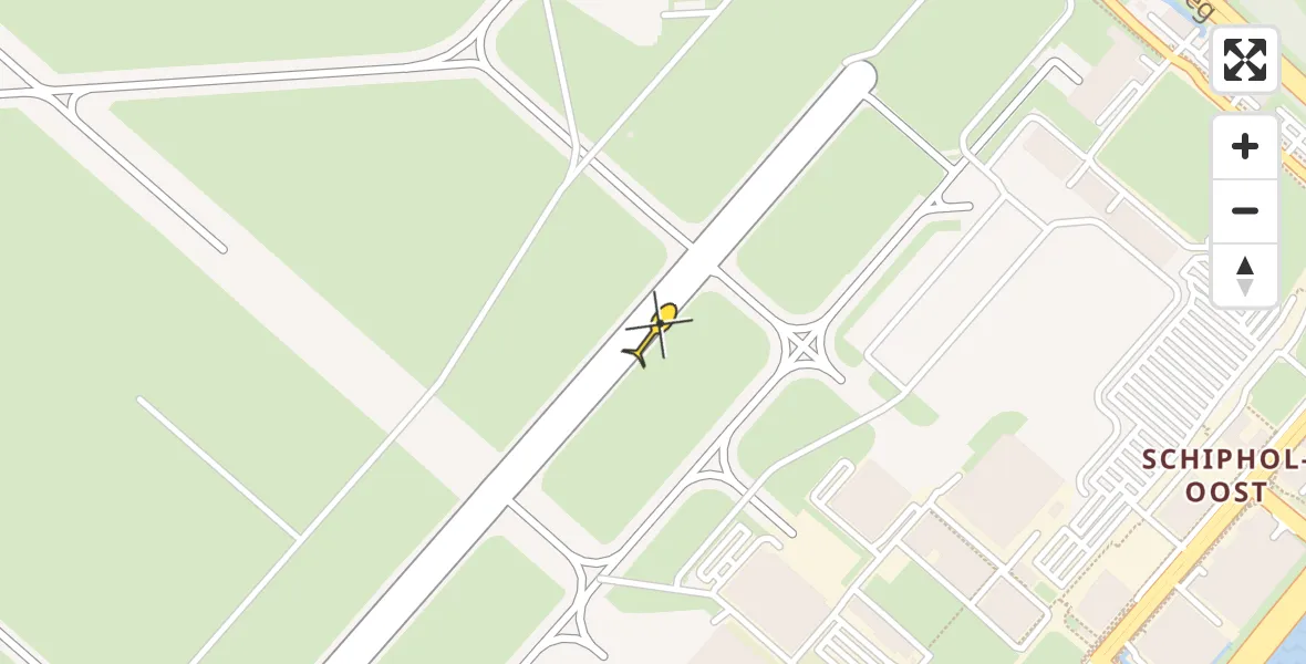 Vluchtroute Politiehelikopter van Schiphol naar Schiphol