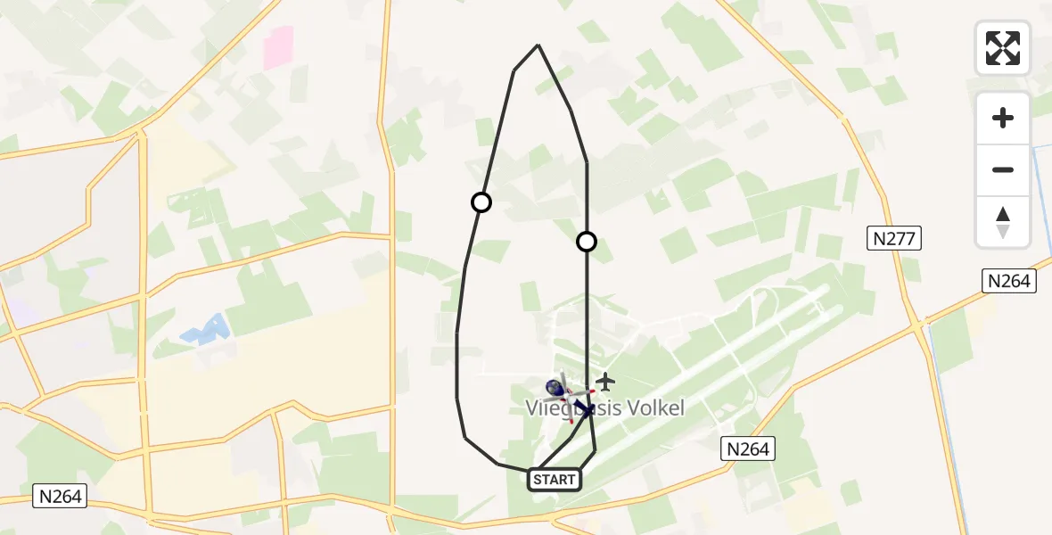 Vluchtroute Politiehelikopter Vliegbasis Volkel - Vliegbasis Volkel, 08 juni 2023, 16:25