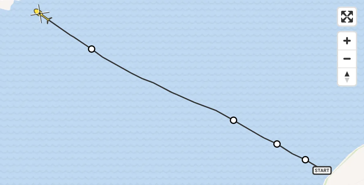Routekaart van de vlucht: Ambulancehelikopter naar Formerum