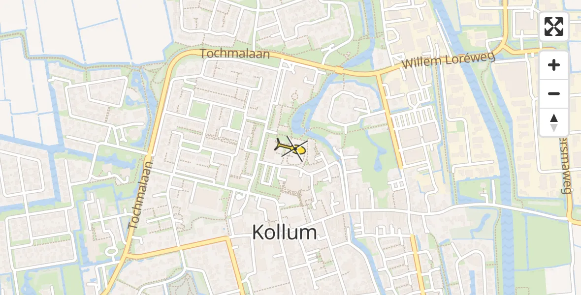 Routekaart van de vlucht: Lifeliner 4 naar Kollum