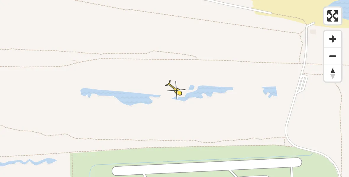 Routekaart van de vlucht: Ambulancehelikopter naar Ameland Airport Ballum