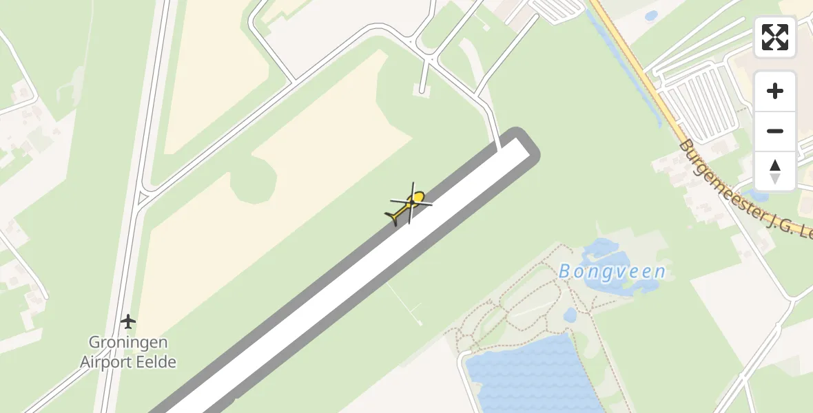 Routekaart van de vlucht: Lifeliner 4 naar Groningen Airport Eelde