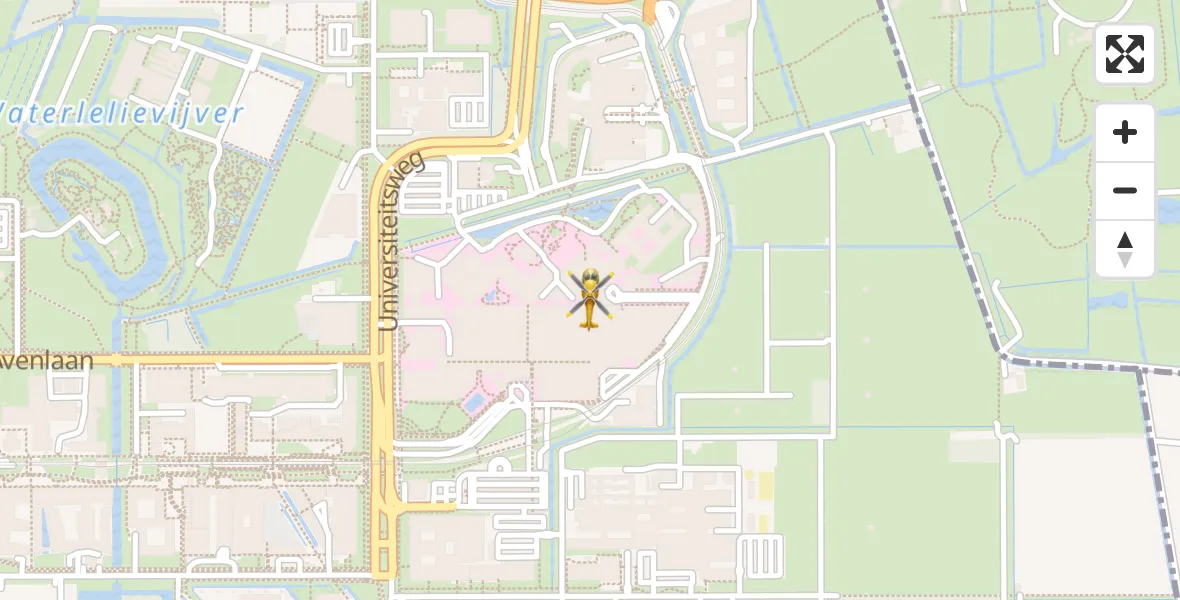 Vluchtroute Traumahelikopter vanuit Universitair Medisch Centrum Utrecht