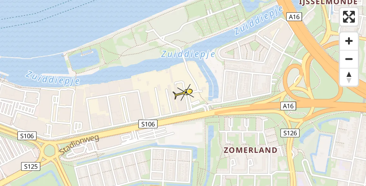 Routekaart van de vlucht: Lifeliner 2 naar Rotterdam