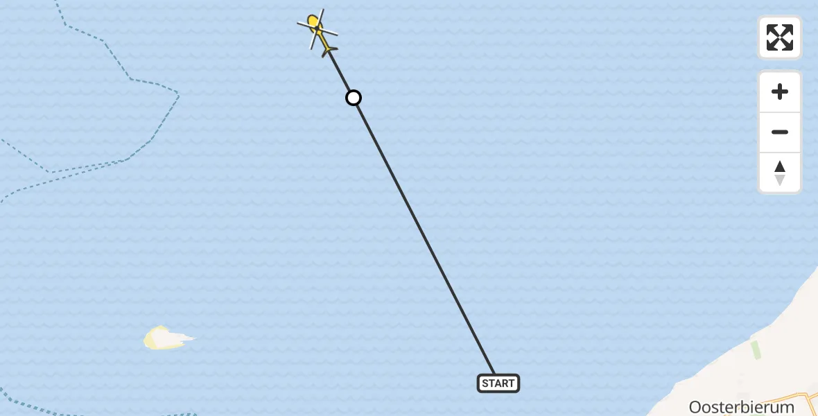 Routekaart van de vlucht: Ambulancehelikopter naar Formerum