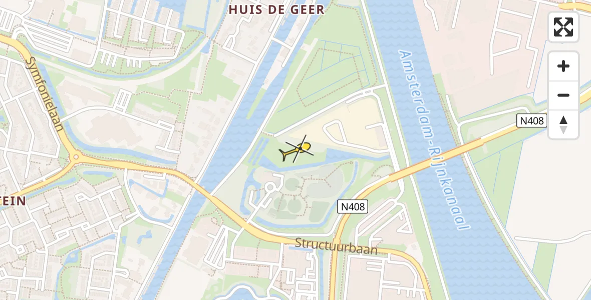 Routekaart van de vlucht: Lifeliner 1 naar Nieuwegein