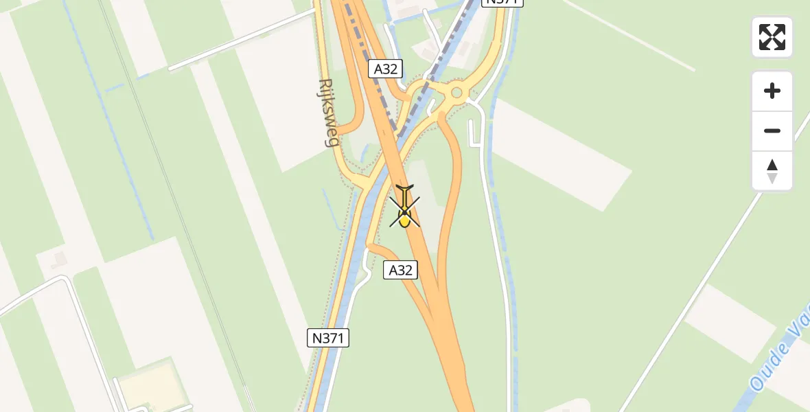 Routekaart van de vlucht: Lifeliner 1 naar Meppel