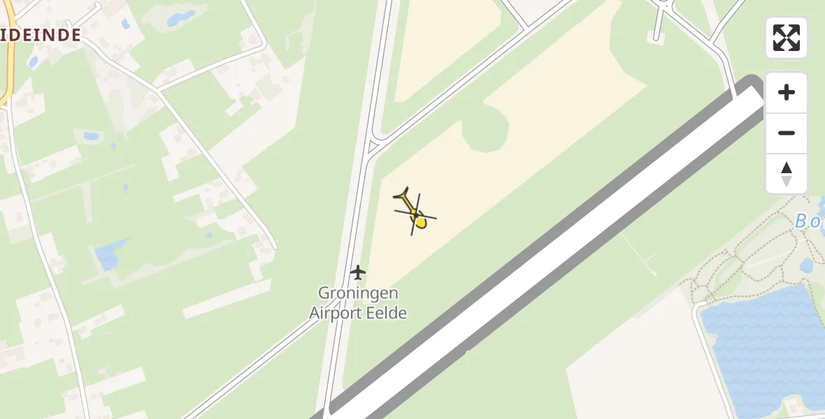 Routekaart van de vlucht: Lifeliner 4 naar Groningen Airport Eelde
