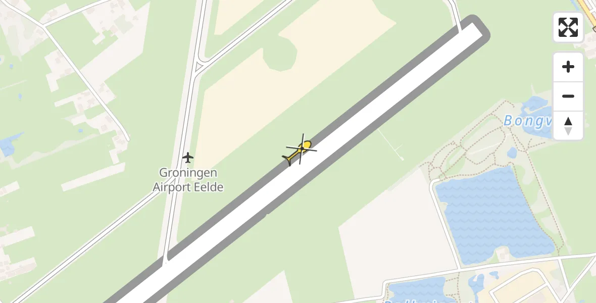 Routekaart van de vlucht: Lifeliner 4 naar Groningen Airport Eelde
