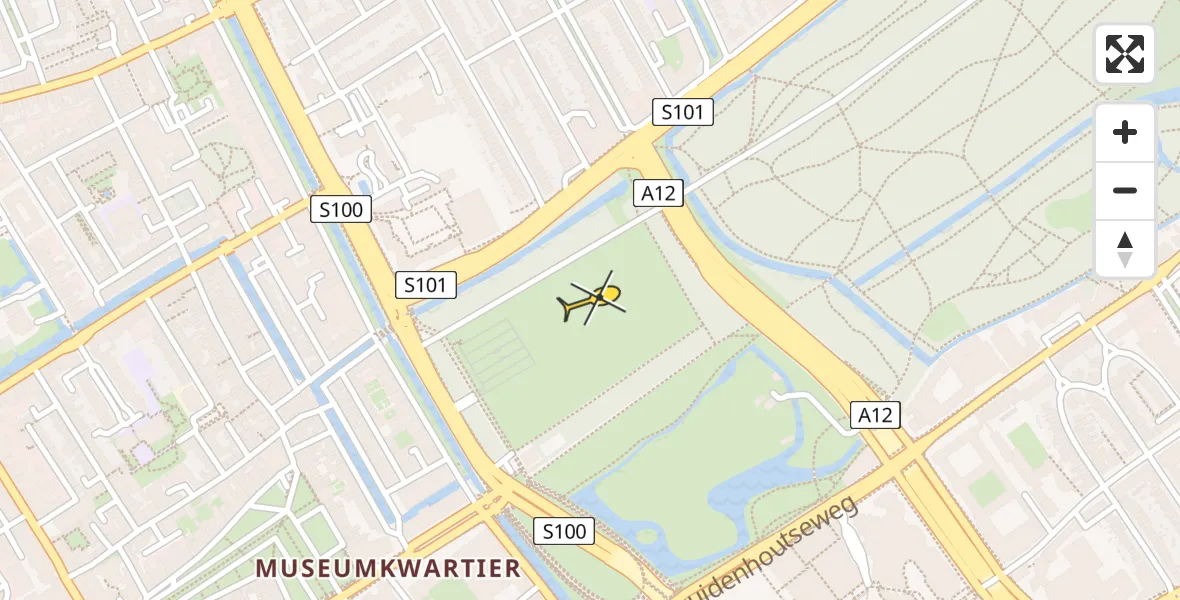 Routekaart van de vlucht: Lifeliner 1 naar Den Haag