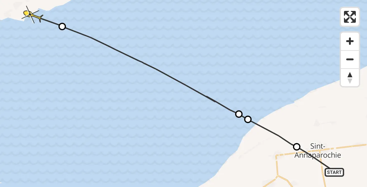 Routekaart van de vlucht: Ambulancehelikopter naar Formerum