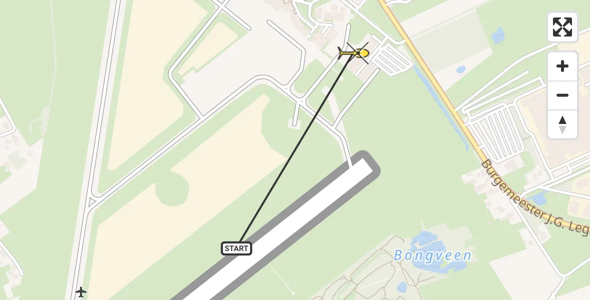 Routekaart van de vlucht: Lifeliner 4 naar Groningen Airport Eelde