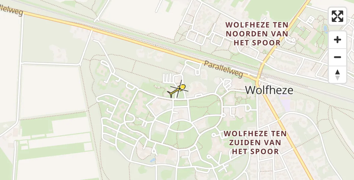 Routekaart van de vlucht: Lifeliner 3 naar Wolfheze