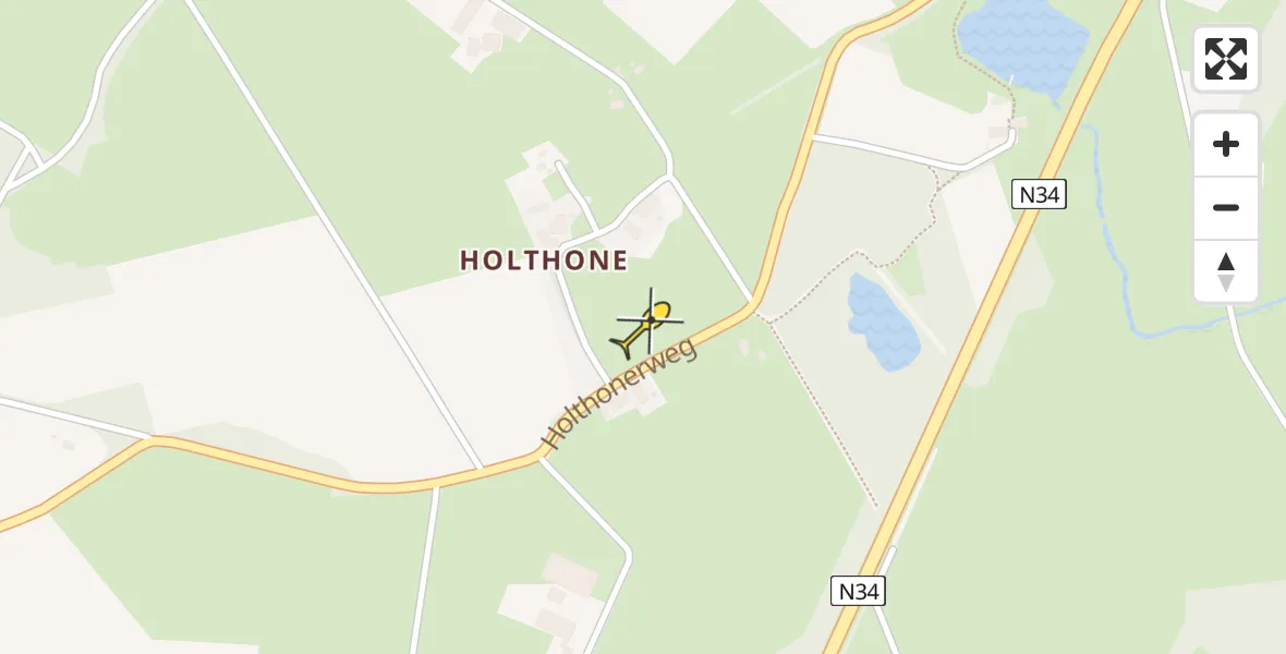 Routekaart van de vlucht: Lifeliner 4 naar Holthone