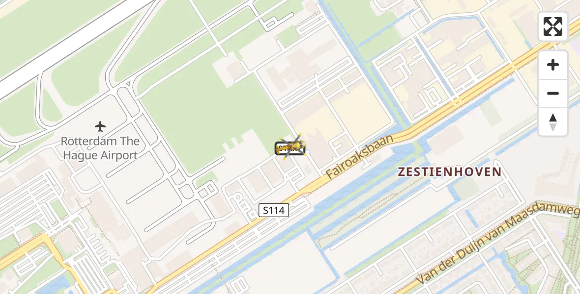 Vluchtroute Traumahelikopter Rotterdam The Hague Airport - Rotterdam The Hague Airport, 13 juni 2023, 17:54