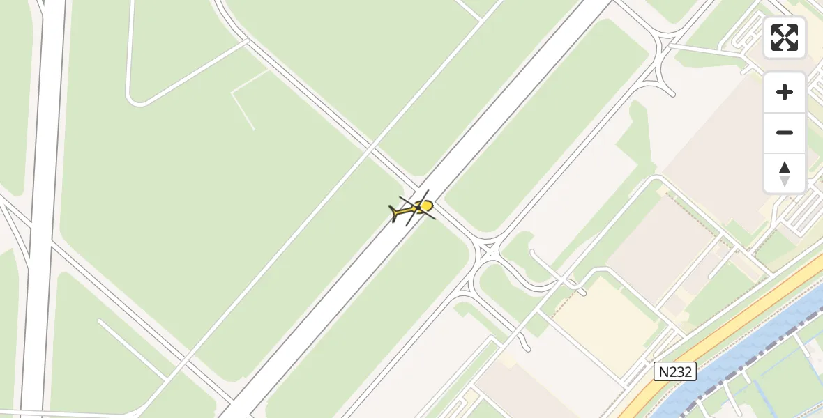 Vluchtroute Politiehelikopter van Schiphol naar Schiphol