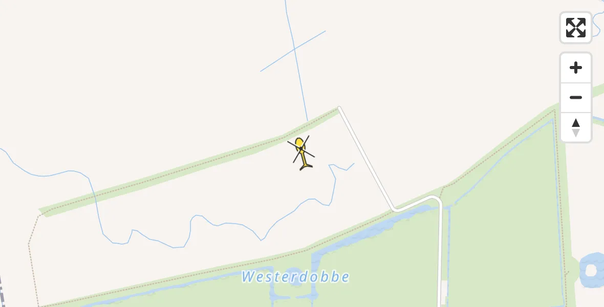 Routekaart van de vlucht: Ambulancehelikopter naar Marrum