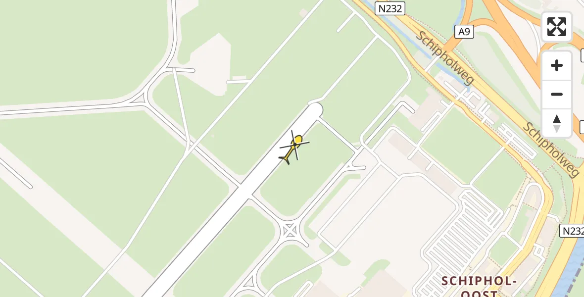 Vluchtroute Politiehelikopter van Schiphol naar Schiphol