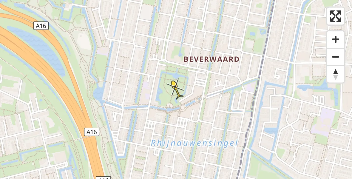 Routekaart van de vlucht: Lifeliner 2 naar Rotterdam