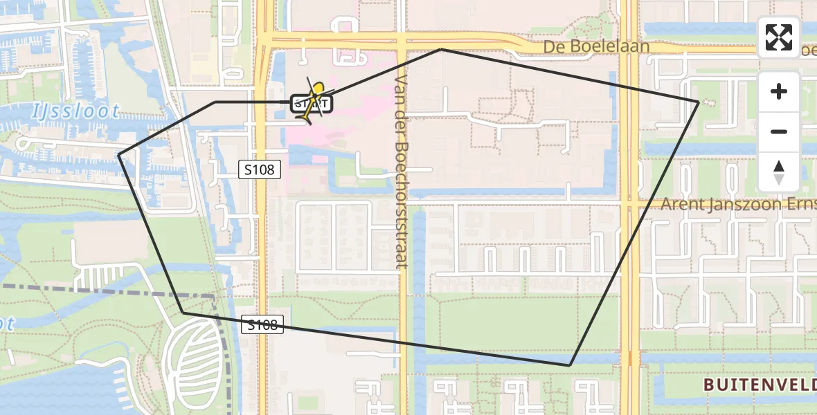 Routekaart van de vlucht: Lifeliner 1 naar VU Medisch Centrum Amsterdam