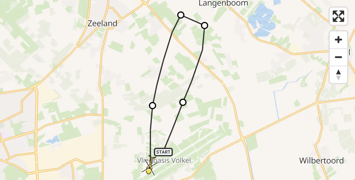 Routekaart van de vlucht: Lifeliner 3 naar Vliegbasis Volkel