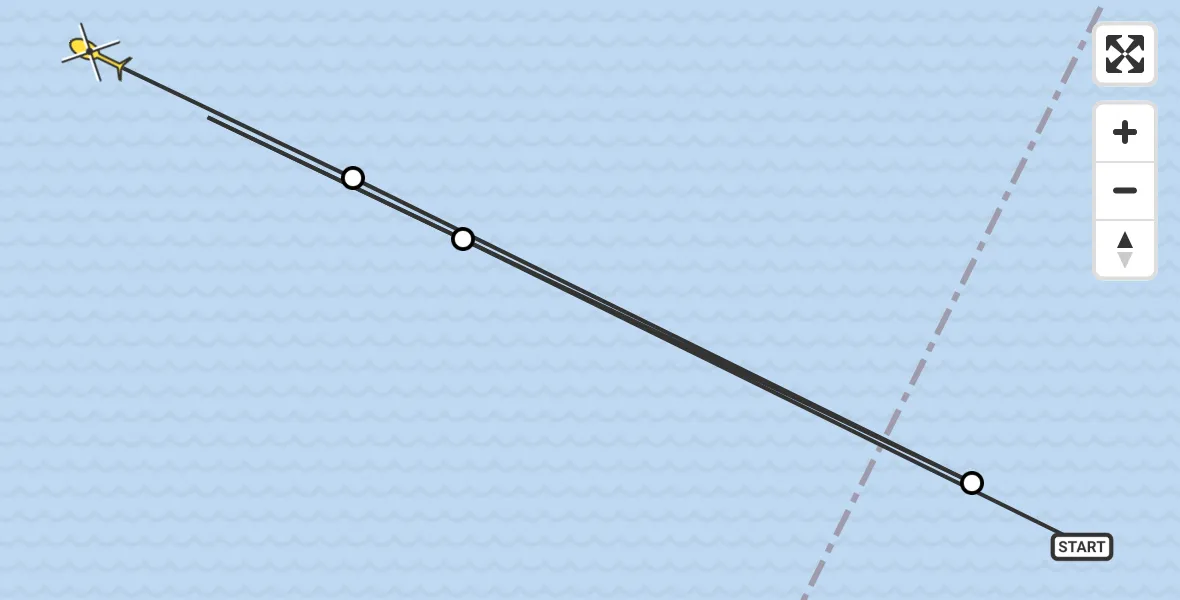 Routekaart van de vlucht: Ambulancehelikopter naar Oosterend