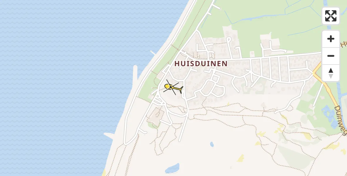 Routekaart van de vlucht: Lifeliner 1 naar Den Helder